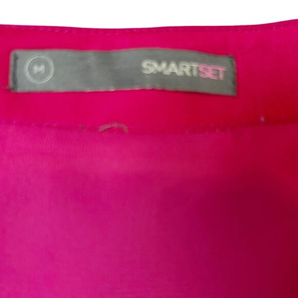 Smart Set Dress Womens Size M Watermelon Pink Silky Sheath Lined Loose Fit Cool - Picture 8 of 10